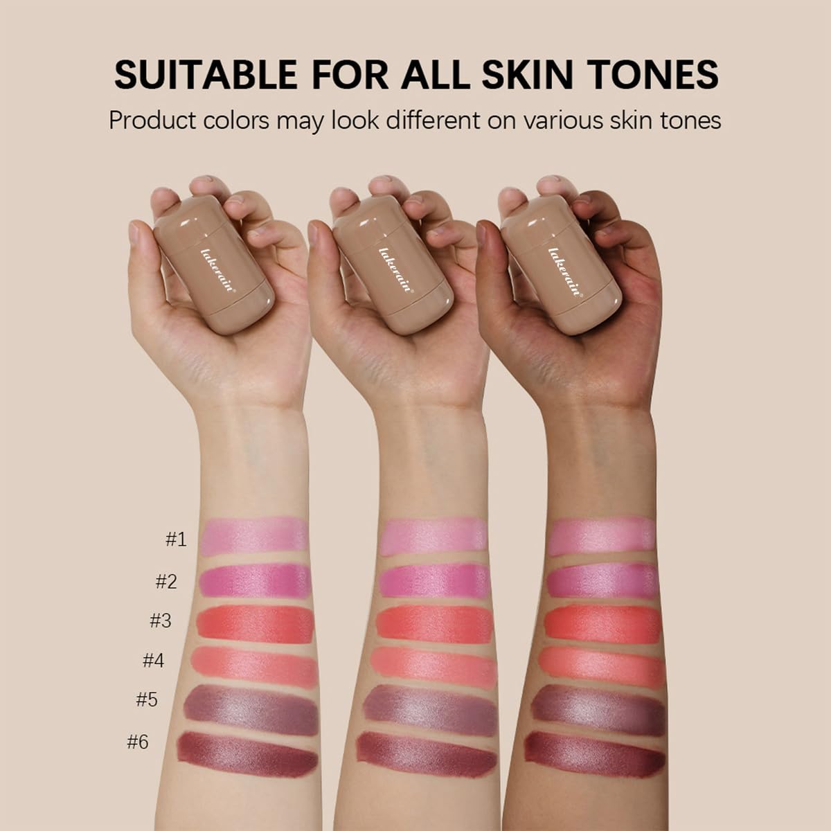 Cream Blush stick, Natural-Looking Matte Finish Makeup Blush stick, Hydrating Long Lasting Lightweight Blendable