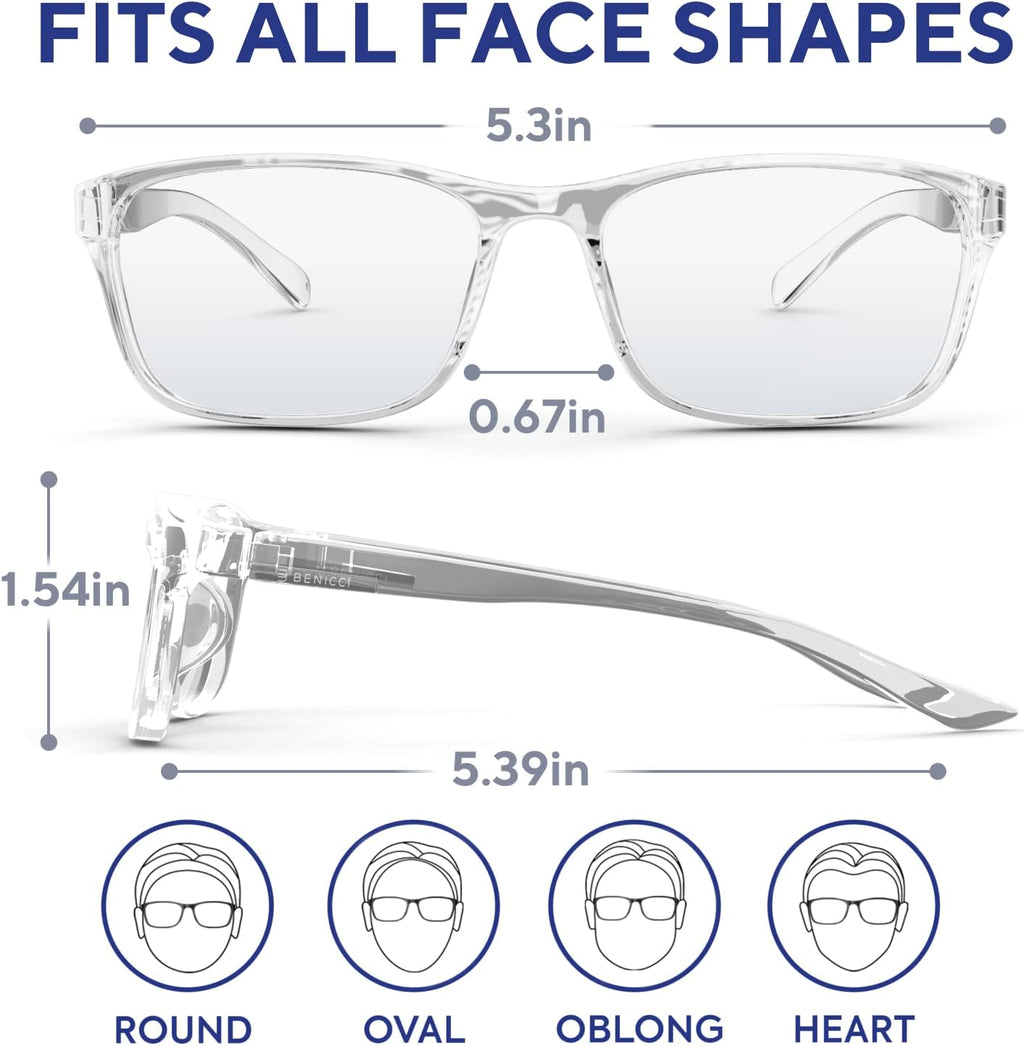 Stylish Blue Light Blocking Glasses for Women & Men – Helps Reduce Glare & Digital Eye Strain from Computers, Phones