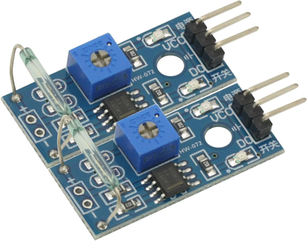 2Pcs Reed Sensor Module Reed Switch Magnetic Switch for Arduino