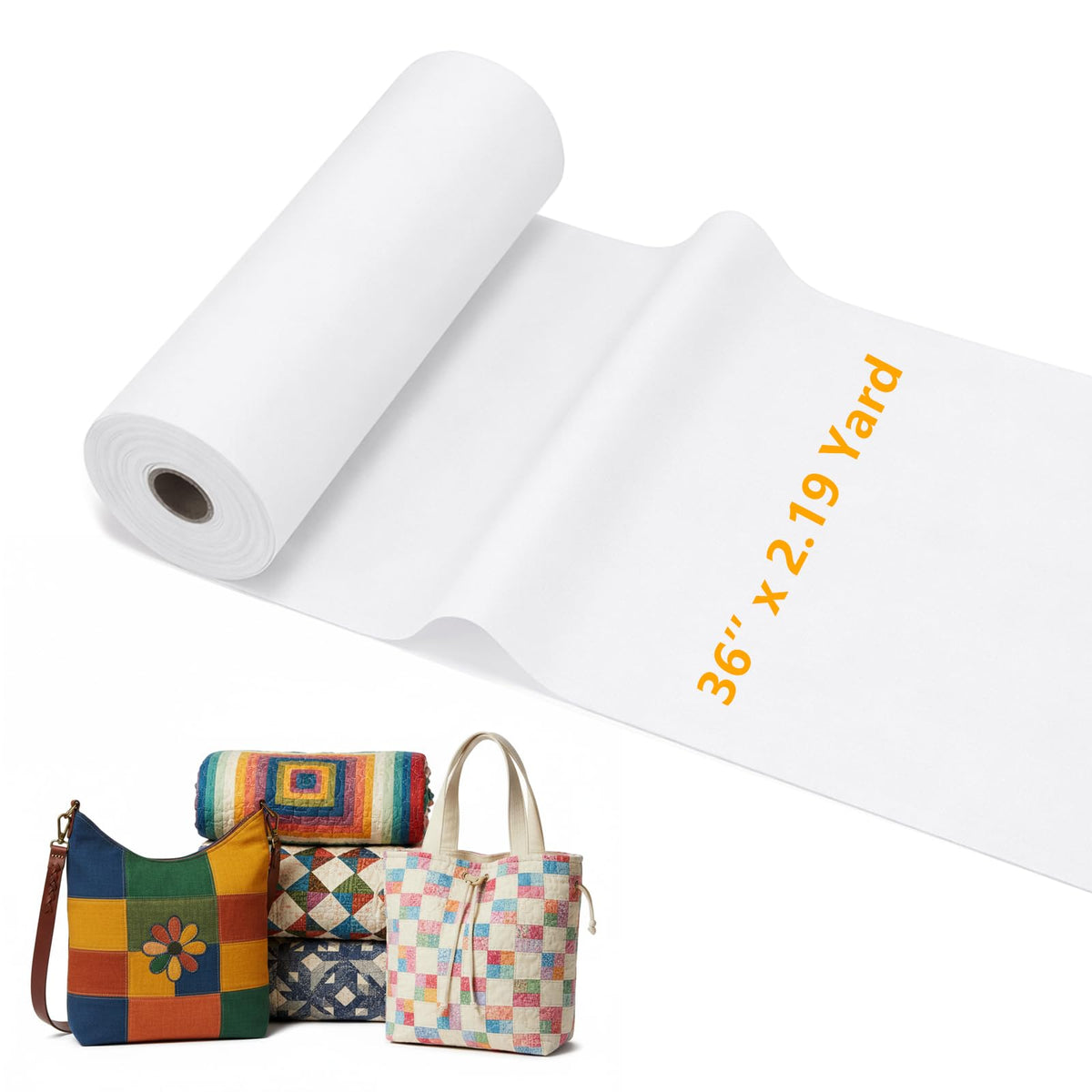 Double Sided Foam Interfacing Stabilizer, White, 36'' X 2.19yd