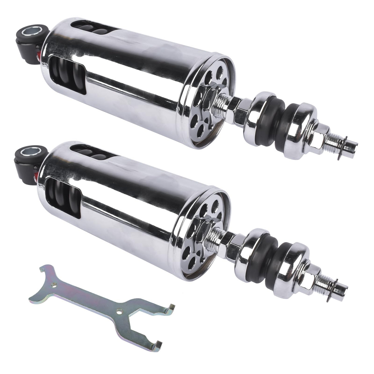 Pair Rear Suspension Shocks Replacement for Harley Softail Fatboy 2000-2017
