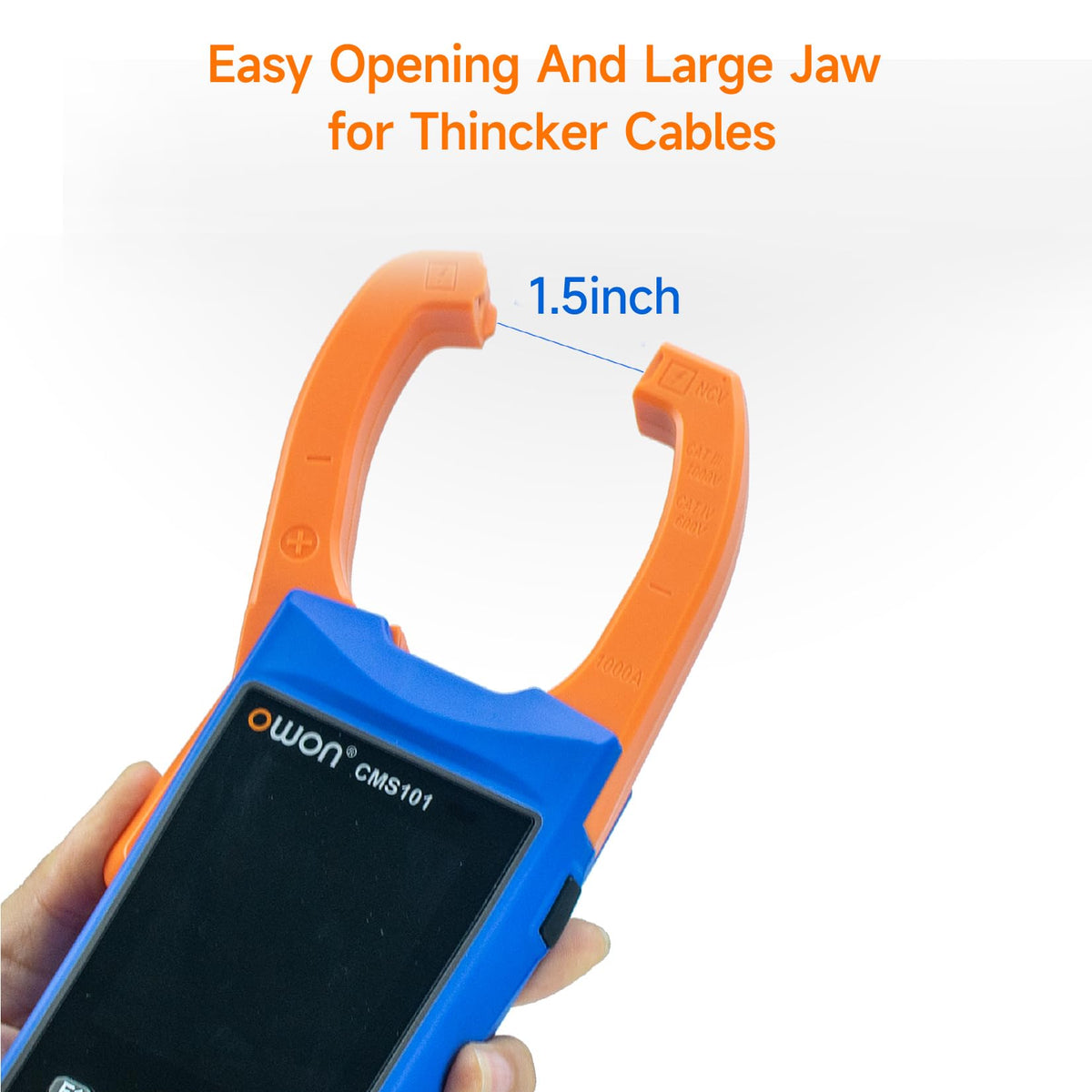 OWON Digital Clamp Meter with 2.8-inch IPS LCD Display, AC/DC Oscilloscope Function 3 in 1, 20000 Count True RMS Auto-ranging Current Meter, Bluetooth Current Meter and Oscilloscope