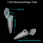 1.5ml 500 Pcs Microcentrifuge Tubes with Snap Cap Polypropylene