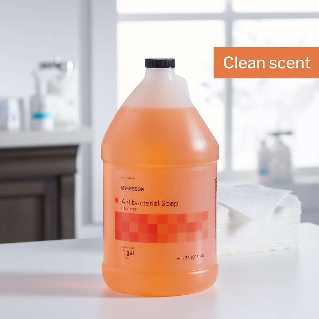 Antibacterial Liquid Hand Soap, Refill, Clean Scent, 1 gal, 1 ct