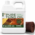 8oz 100% Pure Tung Oil for Wood, Food-Safe Waterproof Tung Oil with Towel