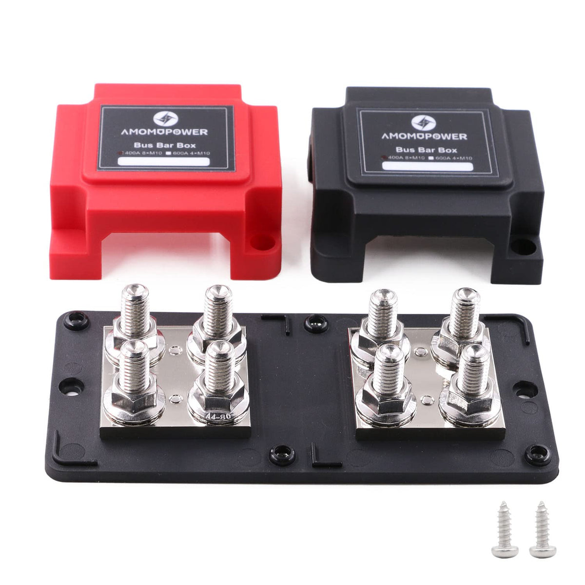 T Tocas 400A Amp Bus Bar 12V Power Distribution Block with 8 * 3/8" Studs