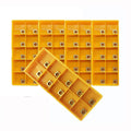 50PCS CCMT21.51 CCMT060204 Carbide Turning Inserts,CCMT Insert Insert Mutilayer Coated Lathe Replacement Inserts for Lathe Turning Tool Holder Boring Bar Inserts
