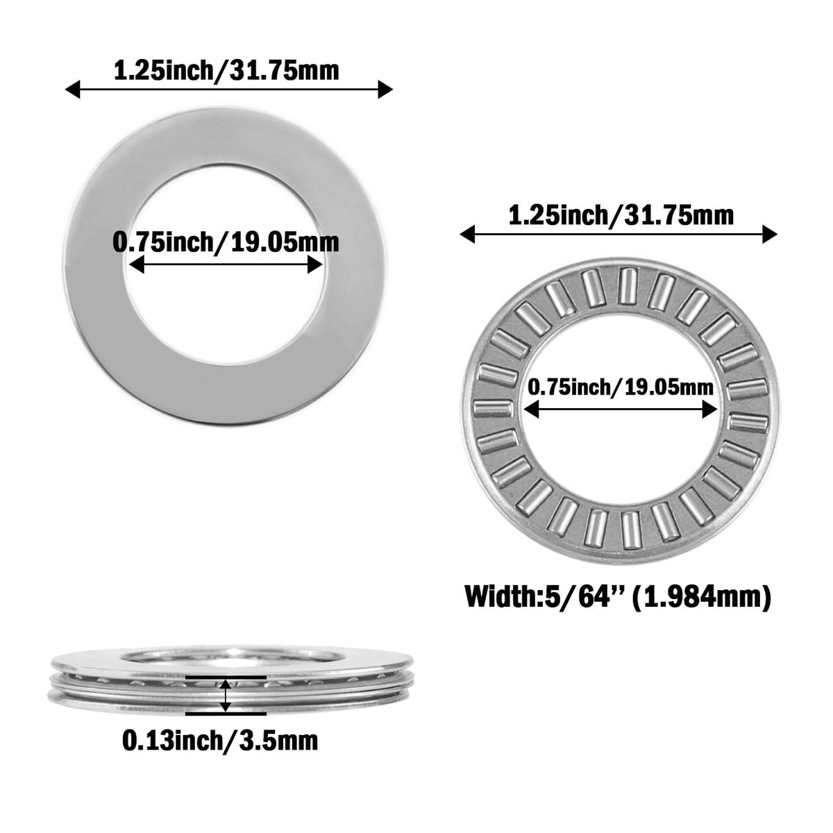 Aifeier ET Thrust Needle Roller Bearings NTA1220+2TRA