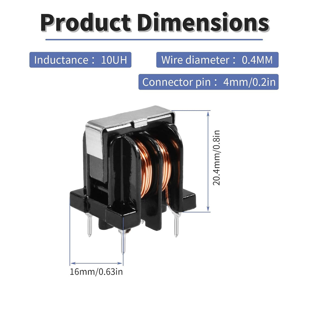 12 Pcs Vertical Toroid Magnetic 10mh Inductance Coil