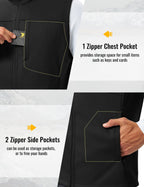 Men's Lightweight Softshell Golf Outdoor Vest Outerwear Black M