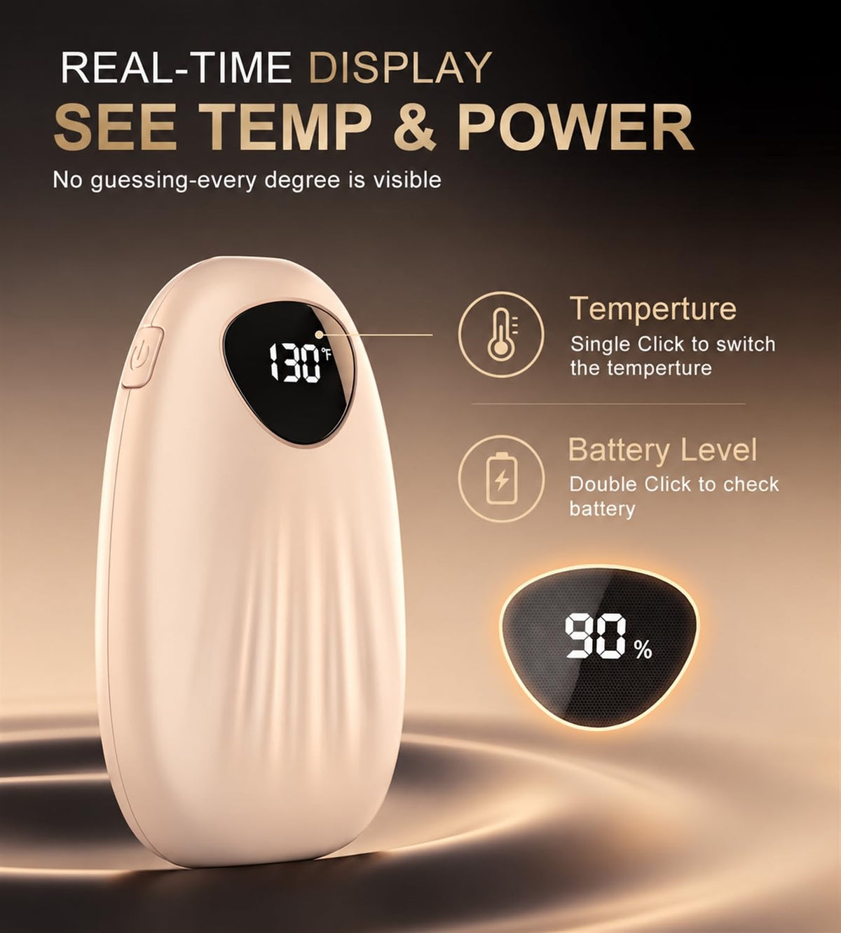 Rechargeable Hand Warmers, Portable Electric Hand Warmer 2 Pack