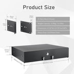 2U Rack Drawer, Designed for 19-inch Network Equipment, Servers or Cabinet Enclosures.
