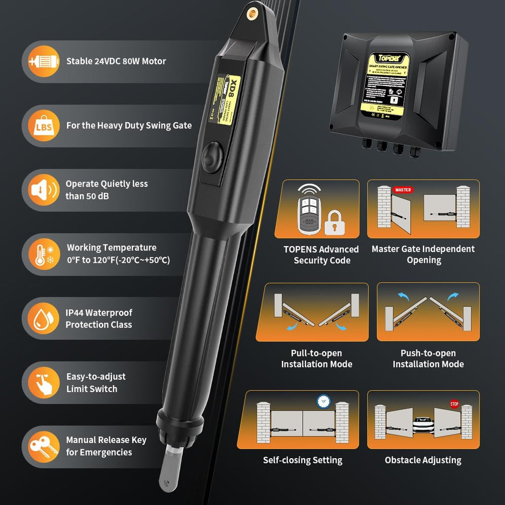 XD852S Smart Solar Dual Swing Gate Opener Heavy Duty