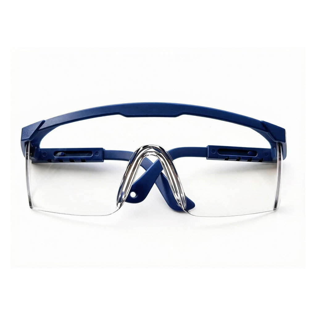 Anti-Fog Safety Glasses Adjustable Temple Eyewear(Blue)