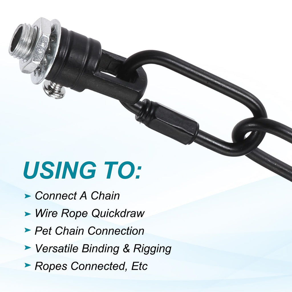 MECCANIXITY Chain Connectors 5mm Thick Black 3Pack