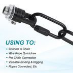 MECCANIXITY Chain Connectors 5mm Thick Black 3Pack