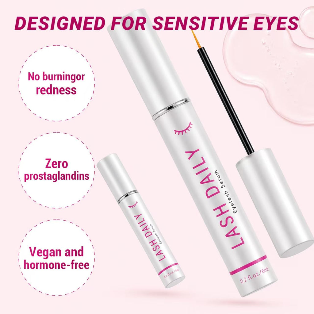 Lash Serum for Eyelash Growth 2 Pack Rapid Lash Eyelash Growth Serum | Ultra-fine brush bristles with plant formula