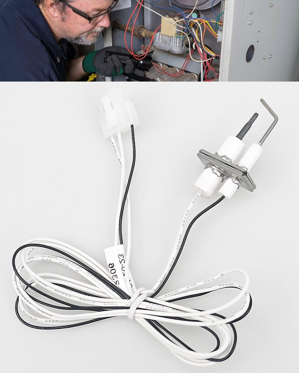 Q3400A1024/U Flame Rod Sensor Igniter Fit for Honeywell Q3450 Q3480 Q3620