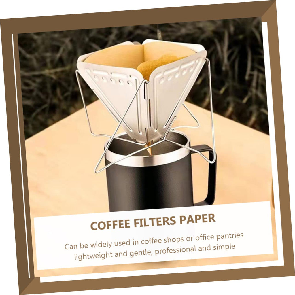 100Pcs Cone Coffee Filters Paper, Disposable V-Shaped for Drip Brewers