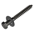 3/8 x 2-1/2 (50 Pack) Lag Screw Kit, 50 Screws and 50 Washers, Ceramic Black Ruspert Coating for Exterior Use, Meets