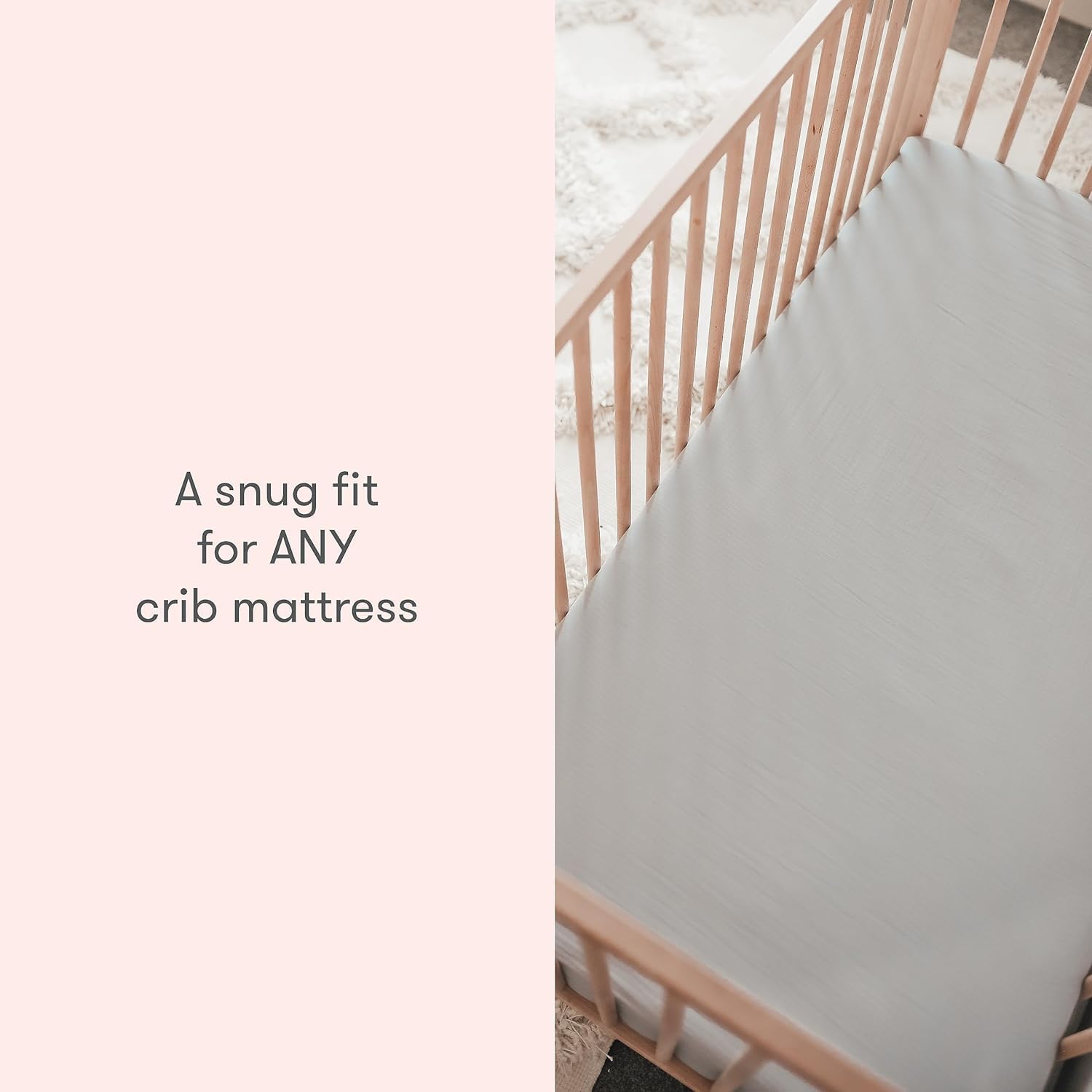 Fitted Crib Sheet (2-Pack) - Ultra Breathable and Soft, Organic Cotton, Fits All Standard Cribs, Sage