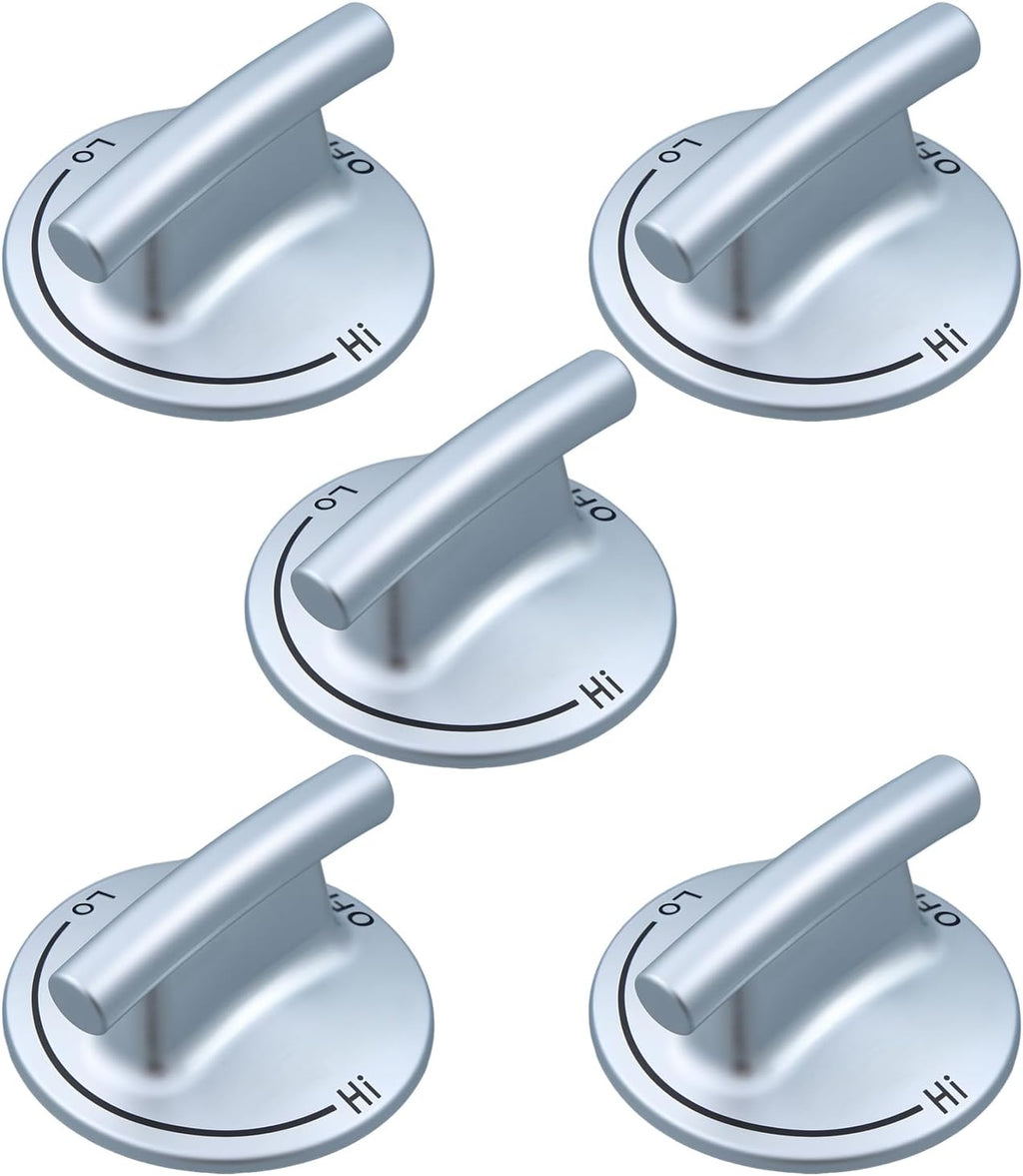 Upgraded 7733P410-60 74007733 Surface Burner Knob Replacement Parts for Jennair Gas Stove Knobs JGC8536ADB JGC8430BDS Jenn-air Maytag Kitchenaid Downdraft Cooktop Knobs Range Oven Control Knob 5PCS