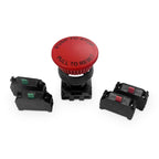 CSI Emergency Stop: 22mm Red Mushroom Head Push Pull UL Listed with 2 NO and NC Contact Blocks