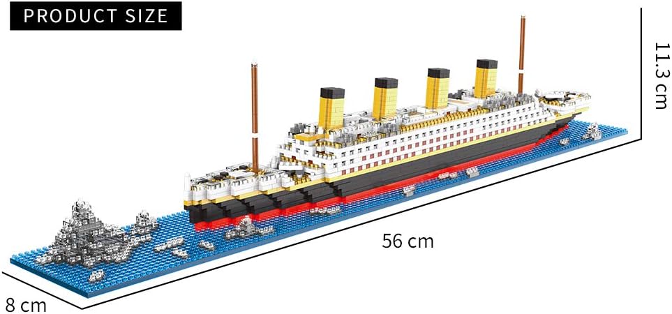 Titanic Architecture Micro Building Blocks Model Kit for Adults Age of 14+