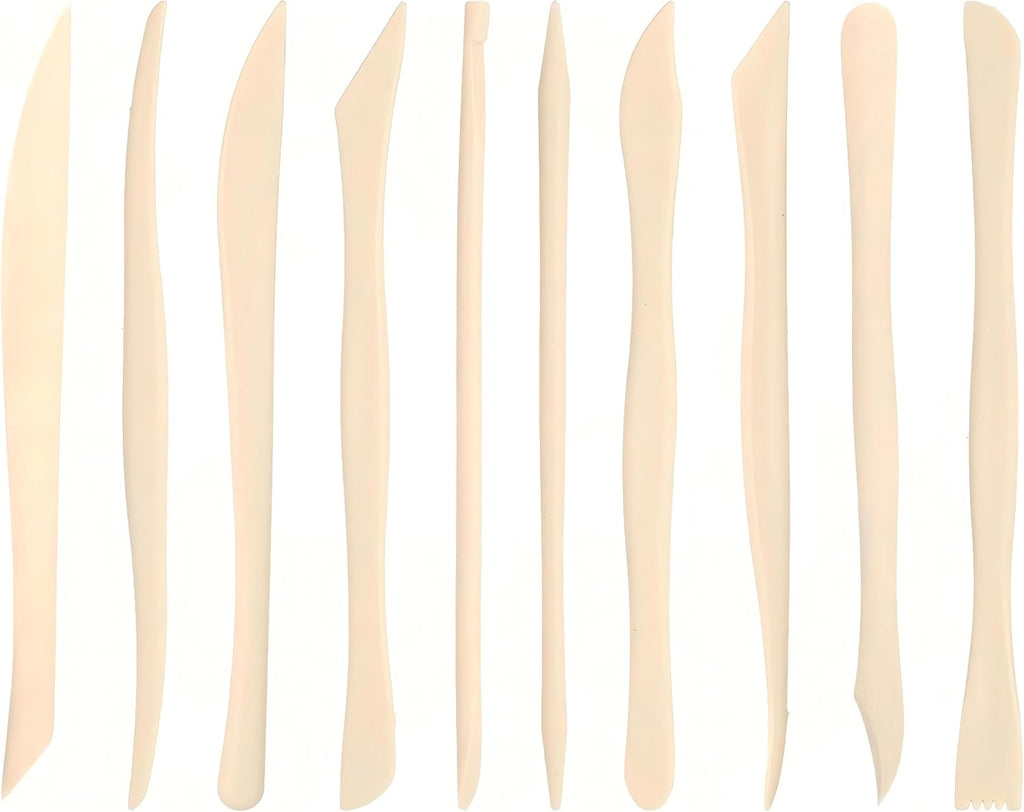 10 Set 100 Pcs Clay Tools, Plastic Sculpting Tools, Classic Style | Different Shapes Clay Carving Cutters, Plastic