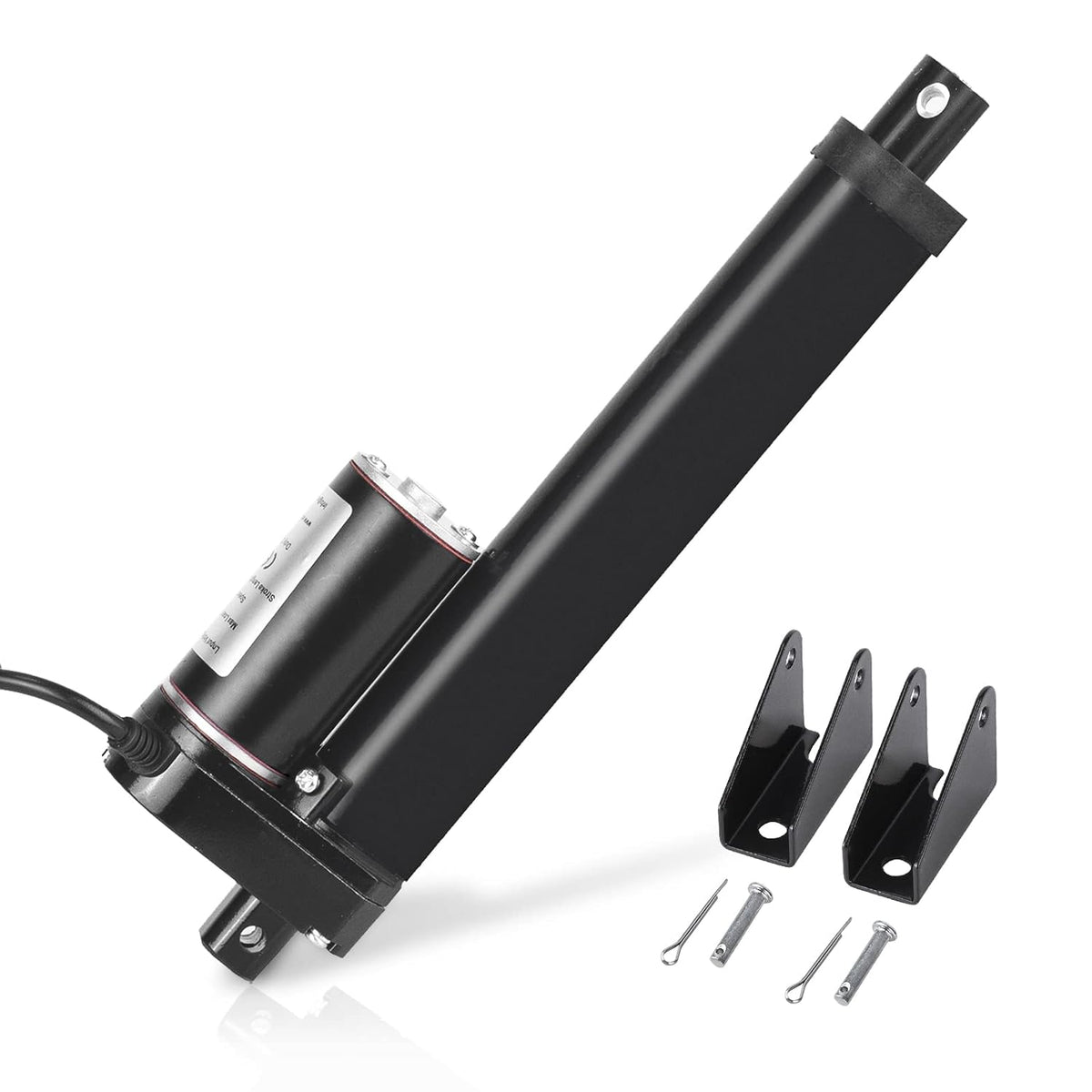 DC HOUSE 6 Inch (6") Stroke Linear Actuator 12V High Speed Actuator Motor 1000N 14mm/s with Brackets Mounting DC12V Linear Actuator with Mounting Bracket for Recliner TV Lift Coop Door