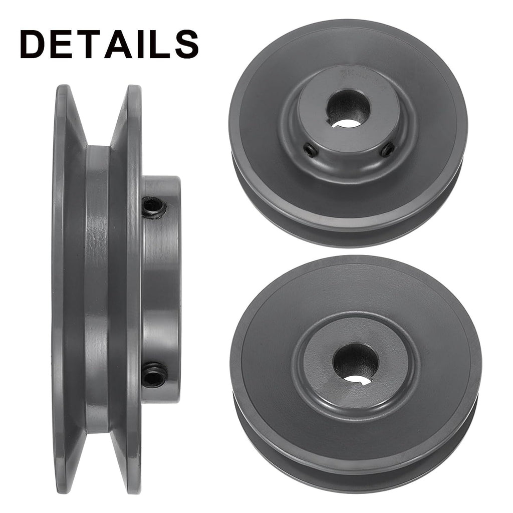 uxcell BK45-3/4 V-Belt Sheave 3/4" Bore, 4.25" OD, Single Groove Web Sheave