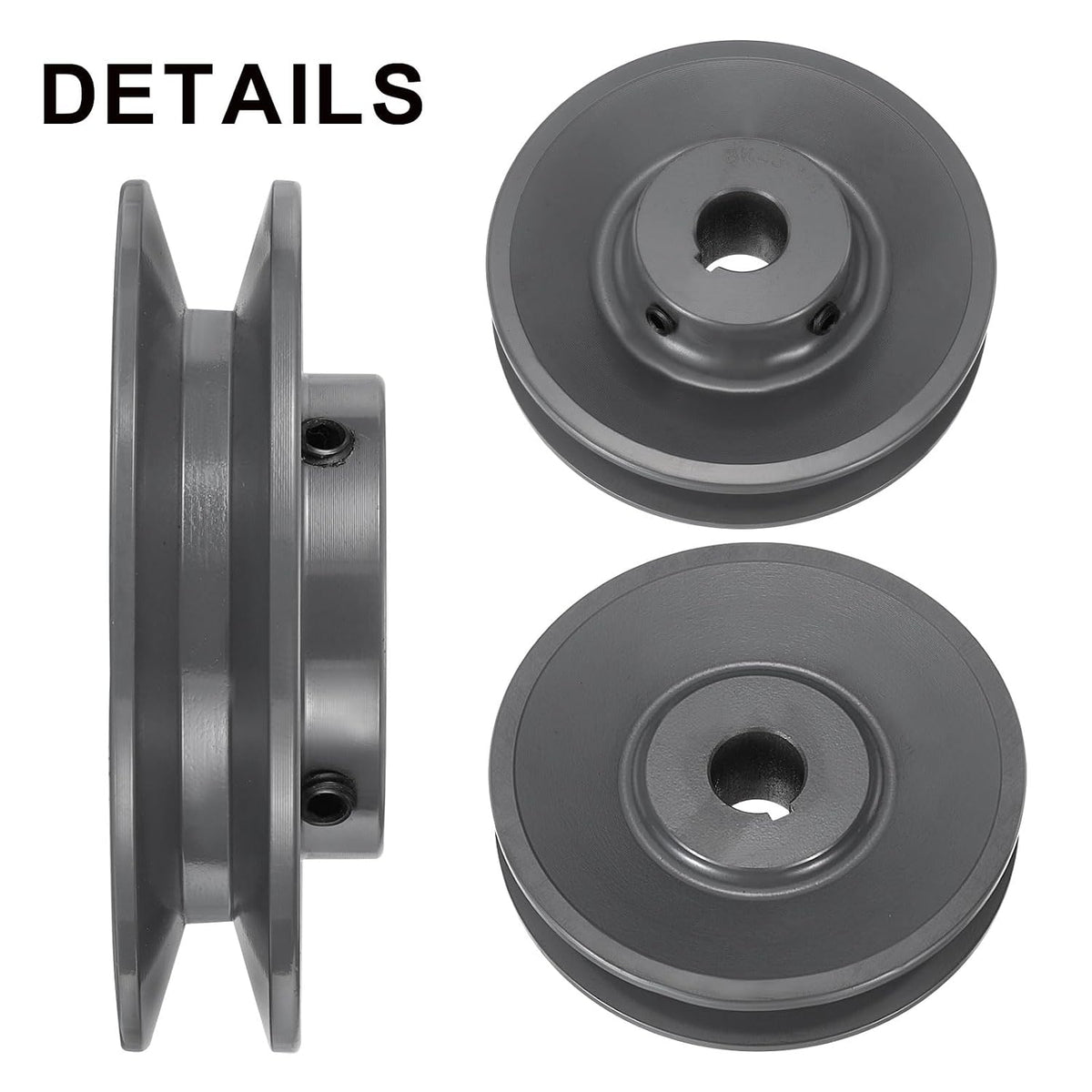 uxcell BK45-3/4 V-Belt Sheave 3/4" Bore, 4.25" OD, Single Groove Web Sheave