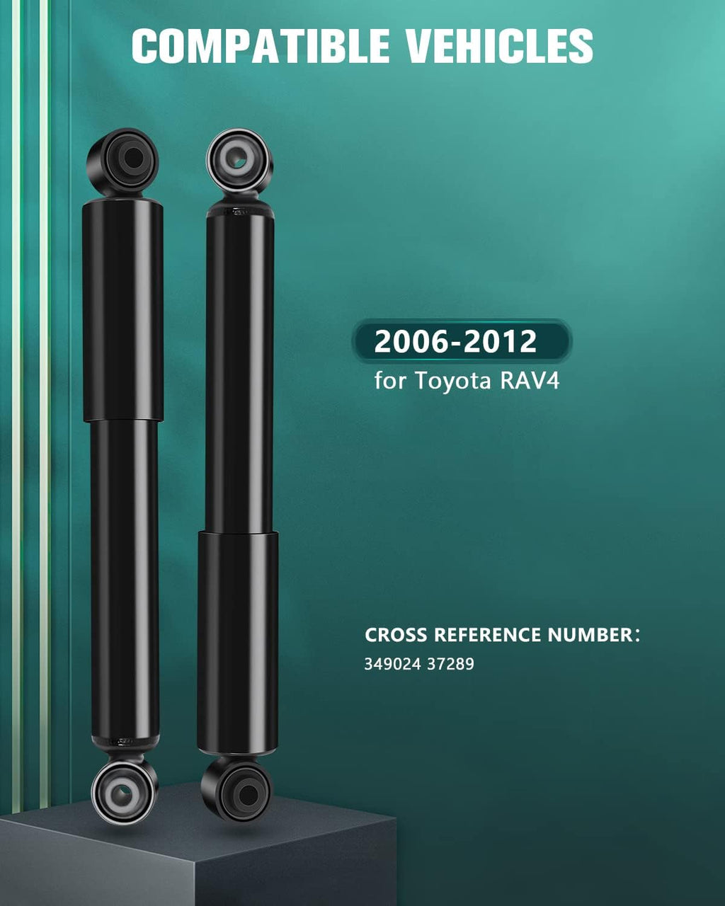 AUTOMUTO Shocks Struts Rear Shock Absorbers Fits 2006-2012 for Toyota RAV4