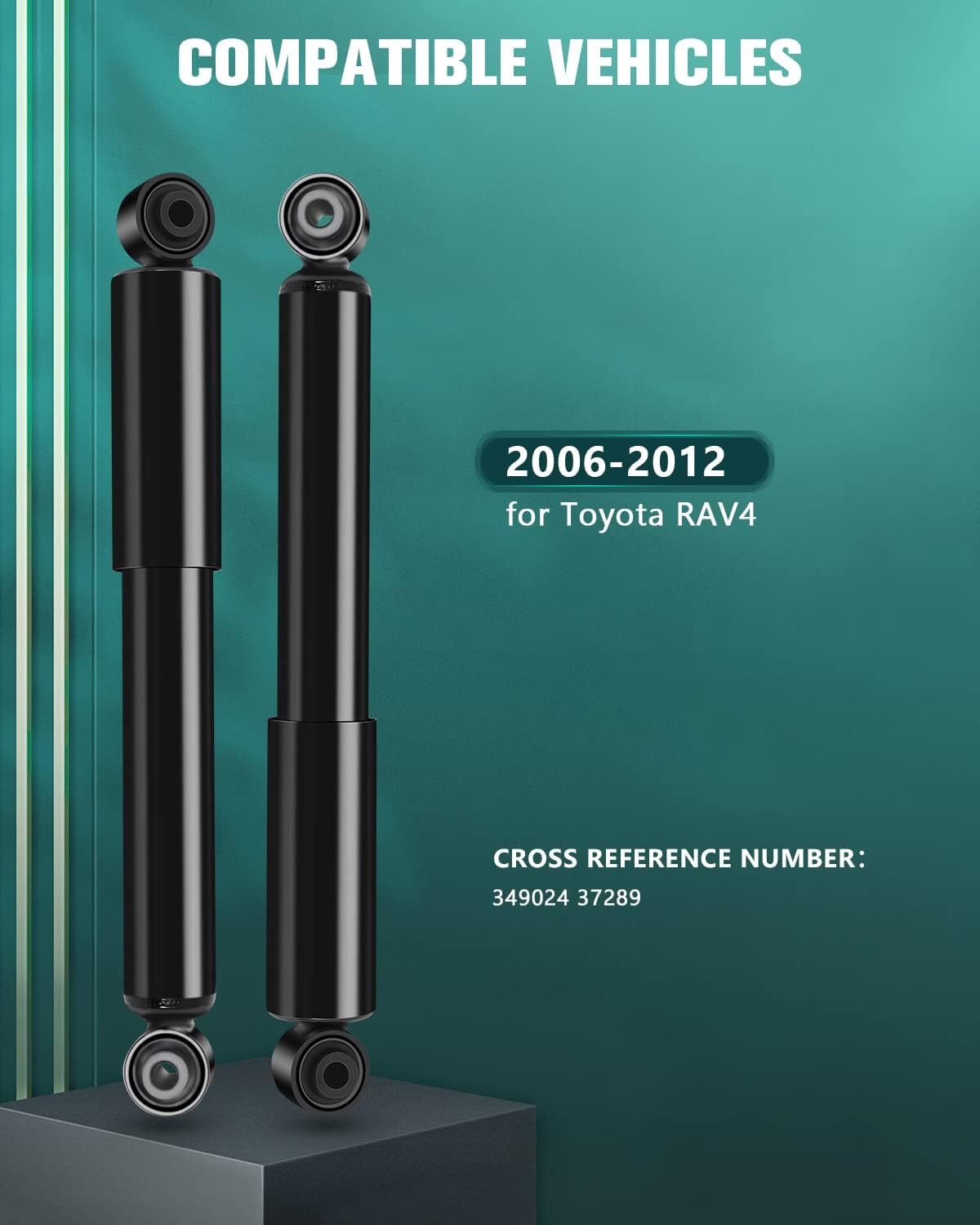 AUTOMUTO Shocks Struts Rear Shock Absorbers Fits 2006-2012 for Toyota RAV4
