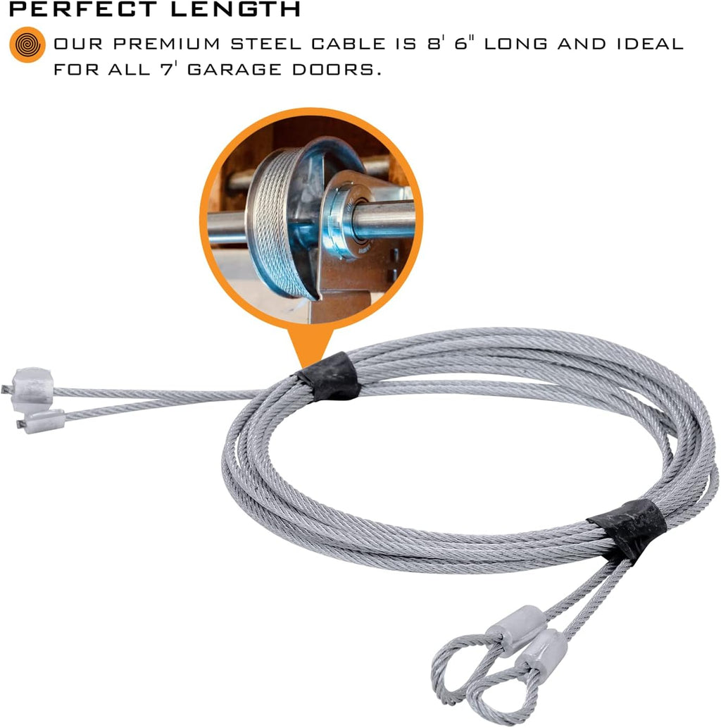 Garage Door Hinge Roller Bracket Hardware Tune Up Kit (7' Height (16'x7' or 18'x7'))