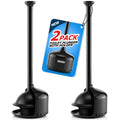2Pack Toilet Plunger with Holder - Heavy Duty Bathroom Tools