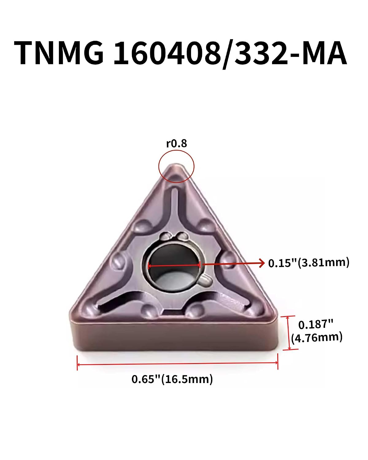 TNMG160408 TNMG332-MA MM25 Carbide Turning Inserts Semi-Finishing