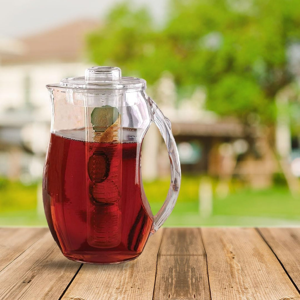 Large Fruit Infuser Water Pitcher (2.9 Quart/93 Oz) – Shatterproof Acrylic | BPA Free - Infusion Jug for Iced Tea