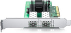 10Gtek 10Gb PCI-E NIC Network Card, Dual SFP+ Port, with Intel 82599ES Controller, PCI Express Ethernet LAN Adapter Support Windows Server/Linux/VMware, Compare to Intel X520-DA2(E10G42BTDA)