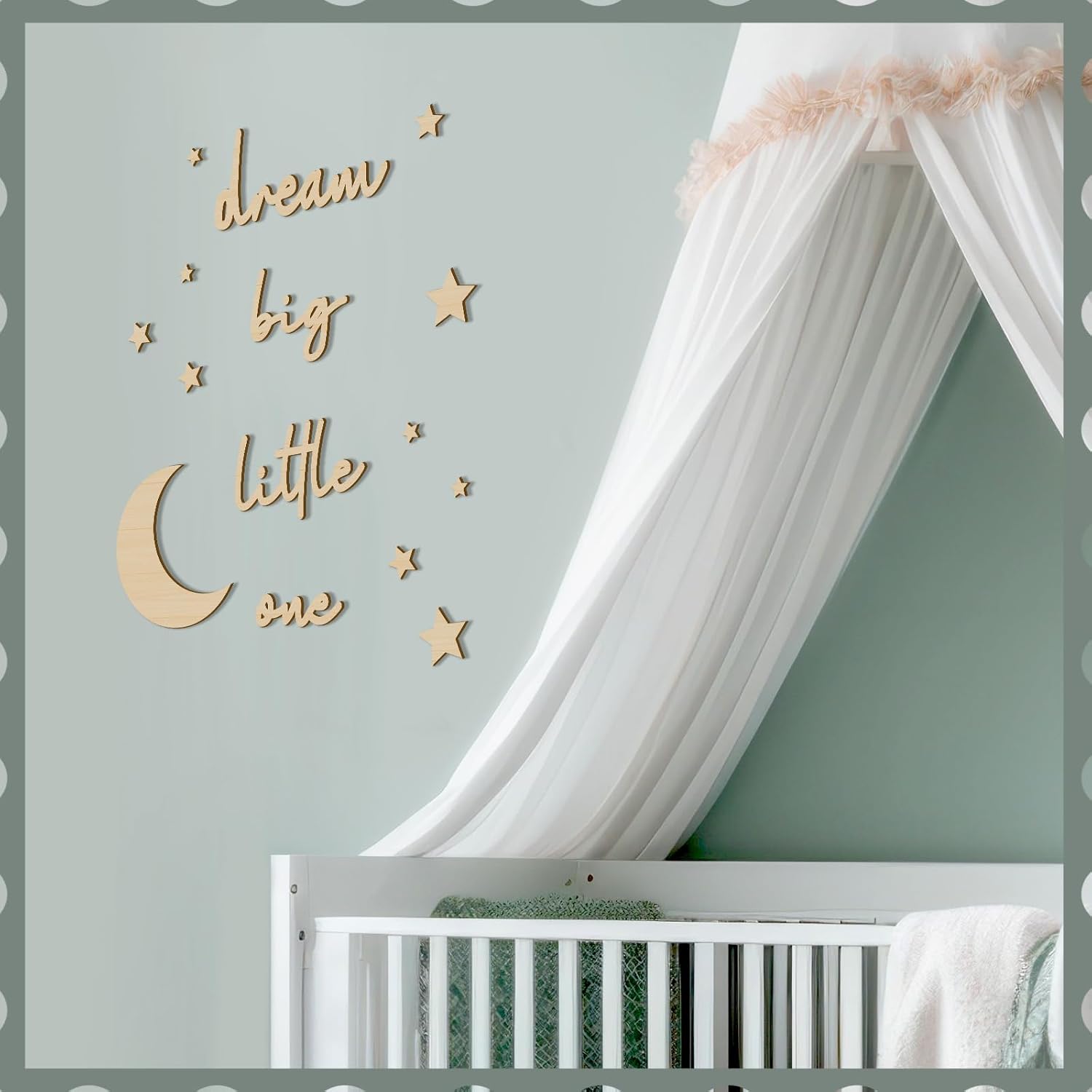 15 Pcs Moon and Stars Nursery Decor Dream Big Little One Wall Decor Boho Neutral Babyroom Wall Art Nursery Sign for