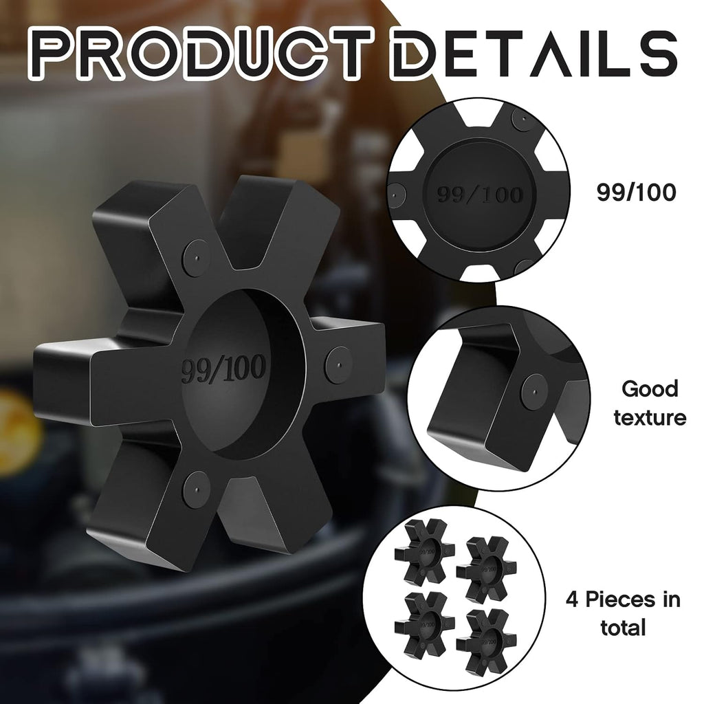 Fabbay 4 Pcs L100 Flexible Nbr Rubber Spider Insert for Jaw Coupling
