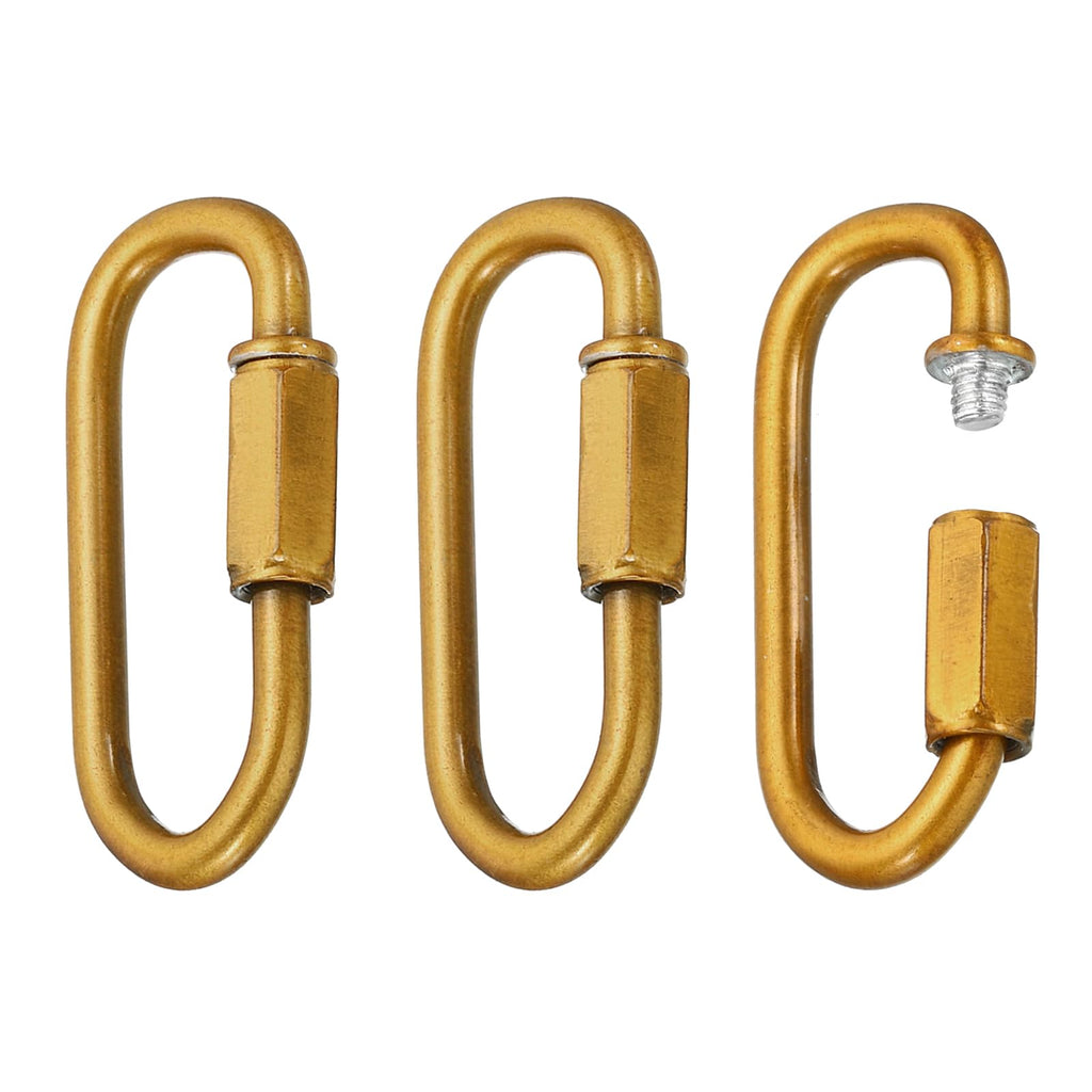 MECCANIXITY Chain Connectors 4mm Thick Gold Bronze 3Pack