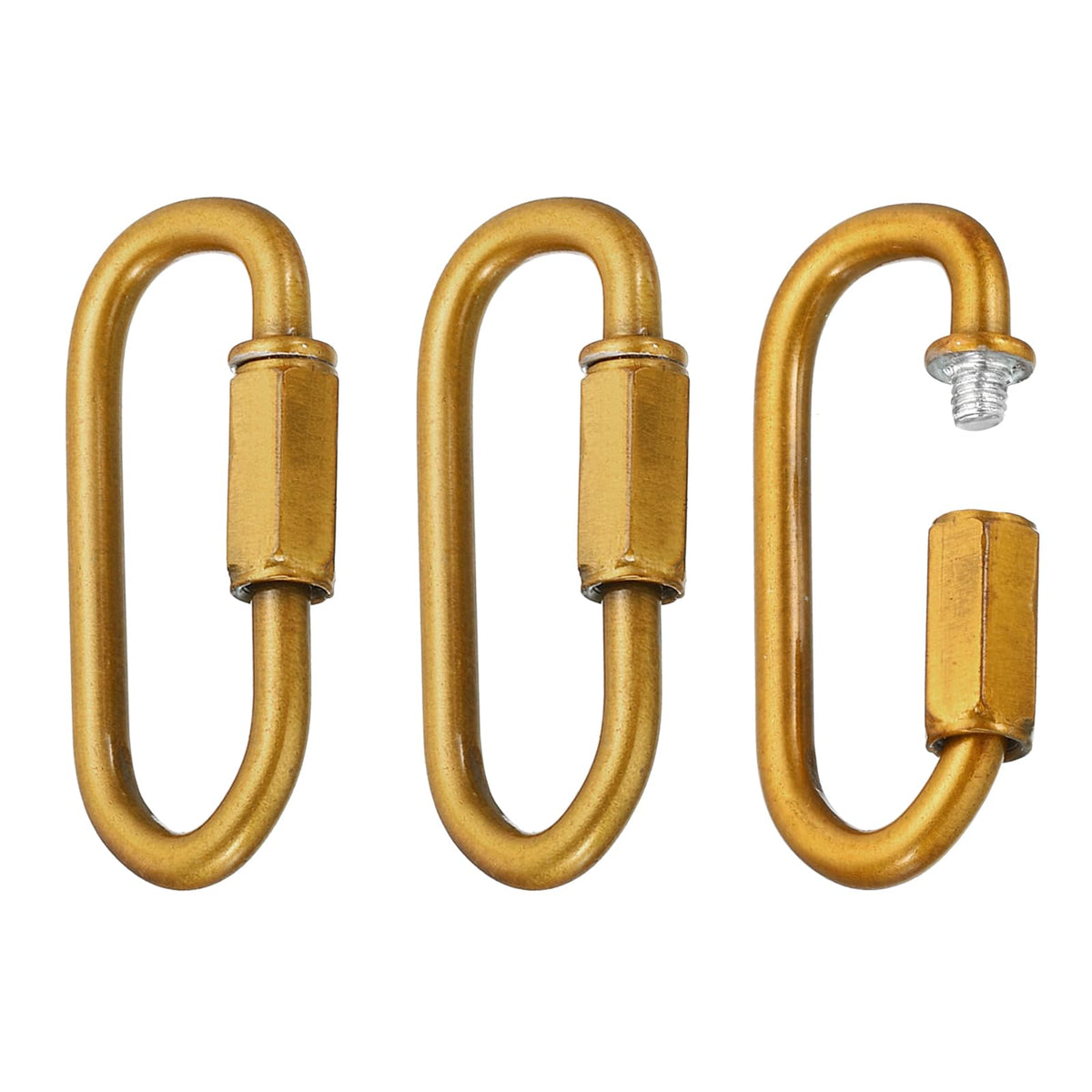 MECCANIXITY Chain Connectors 4mm Thick Gold Bronze 3Pack