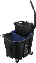 35 Qt Mop Bucket System with Wringer and Insert, Black