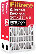 20x25x5 Air Filter MERV 11, MPR 1000 Micro Allergen Defense 2-Pack, Fits Lennox, AC Furnace HVAC Filters for Home