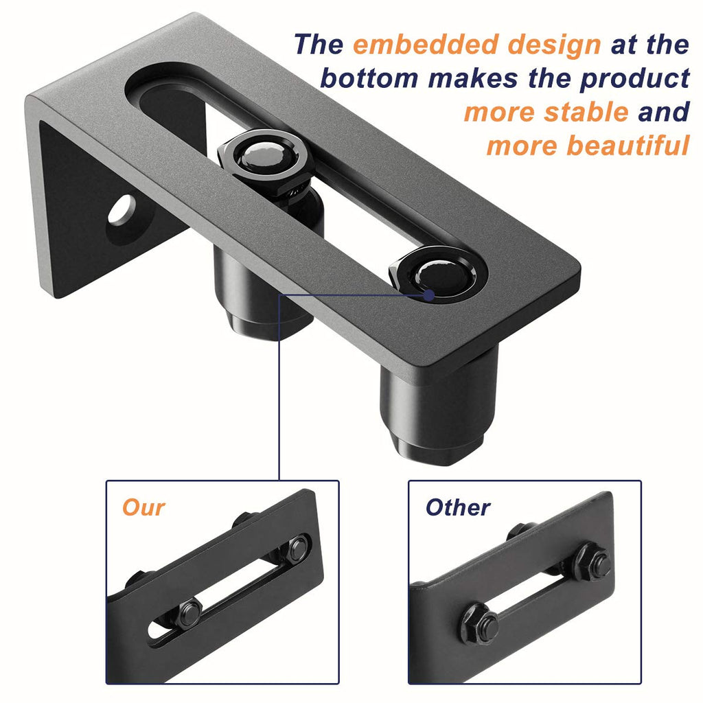 SMARTSTANDARD Sliding Barn Door Bottom Adjustable Floor Guide Roller 2PCS