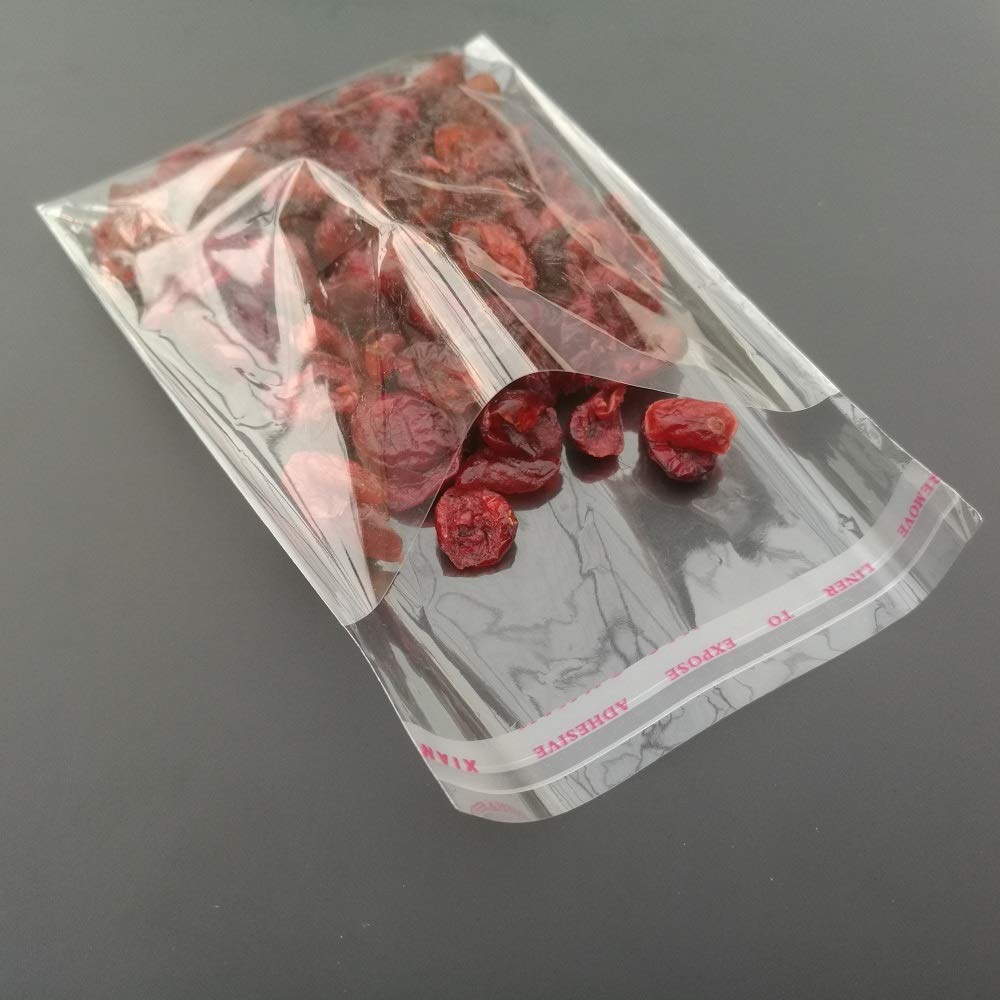 200pcs 5"x5" Clear Resealable Cellophane Bag Self Adhesive Seal