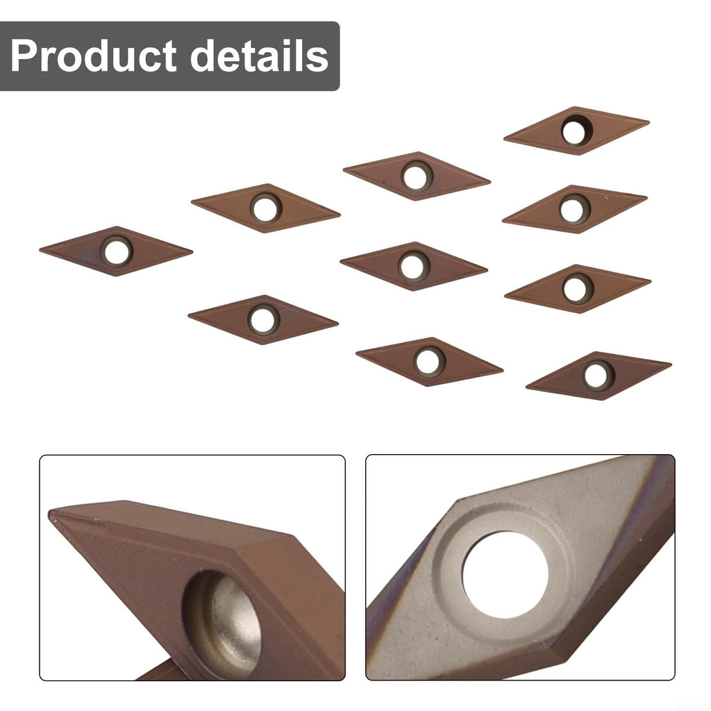 VCMT160404 Carbide Inserts 10pcs Gold Coated