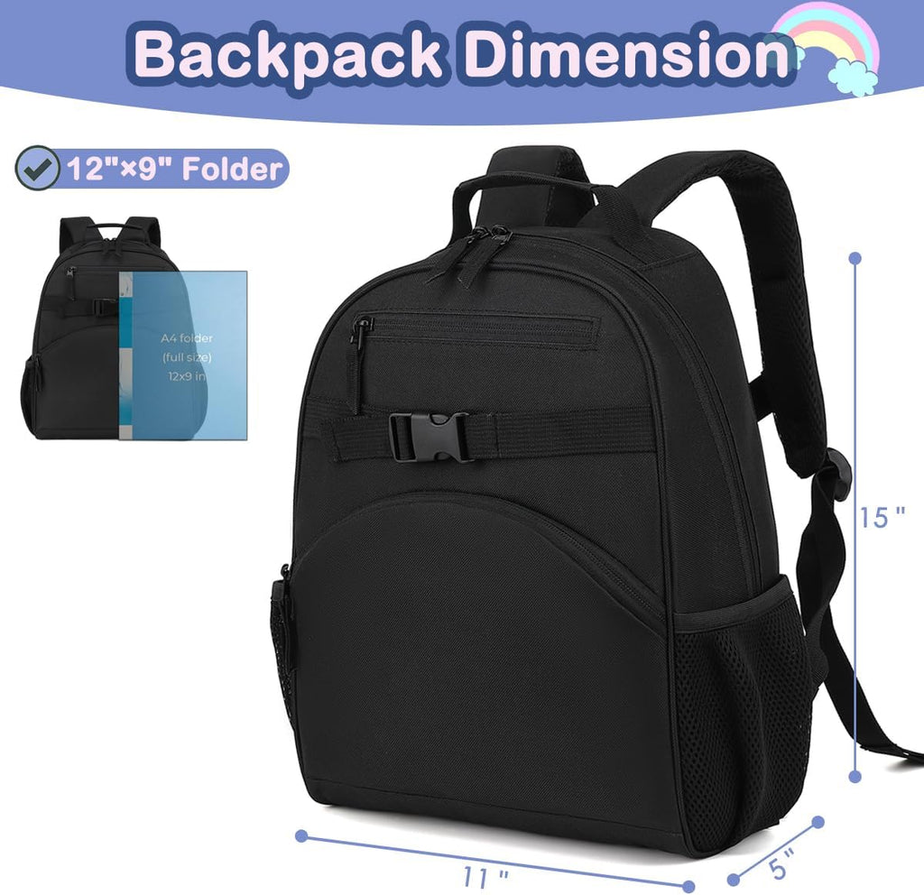 Kids Backpack for Toddler Boys Girls, Simple Lightweight Bookbag for Daycare Kindergarten Elementary School Travel