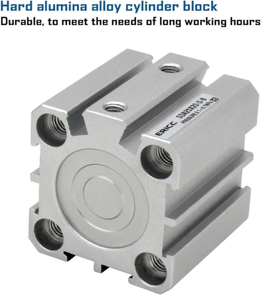 SDA50 Series Male Thread air Pneumatic Cylinder Double Acting Compact Cylinder Bore 50mm Stroke 5-100mm SDA50X100-B-S(SDA50x5-B)